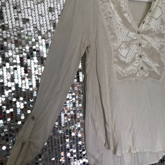 Lucky Brand Long Sleeve Velvet Shirt - Picture 4 of 8